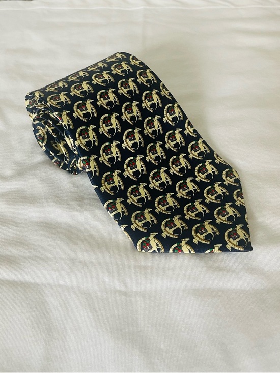 Rene Chagal Other - Rene Chagal Navy Horse & Horseshoe Hand Made Silk Men’s Tie